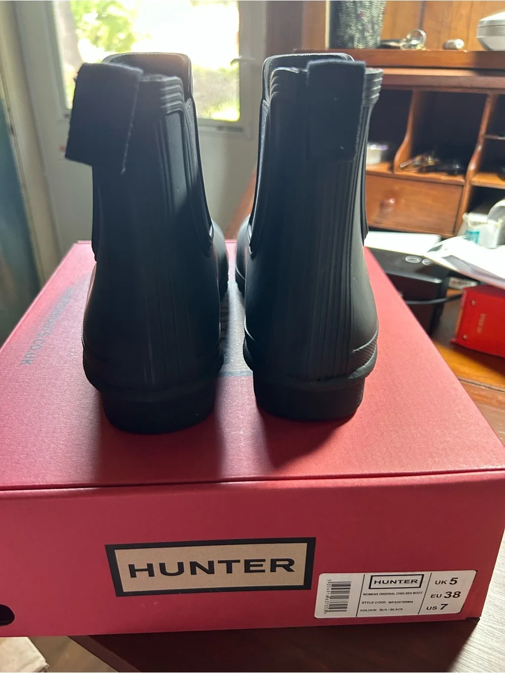 Hunter Women's Black Chelsea Rain Boots